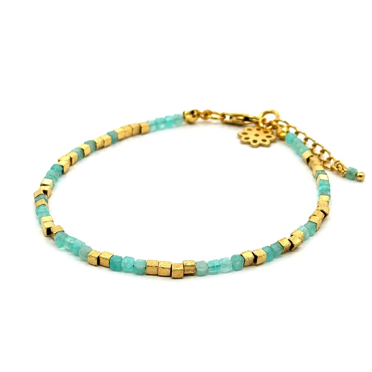 Gea Q Bracelets (Amazonite, Placcato Oro)