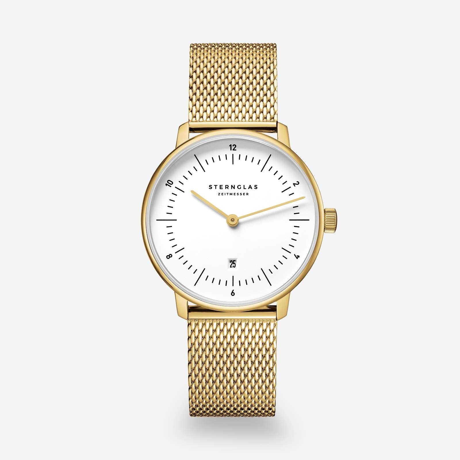 Naos XS weiß gold / Milanaise 16 gold