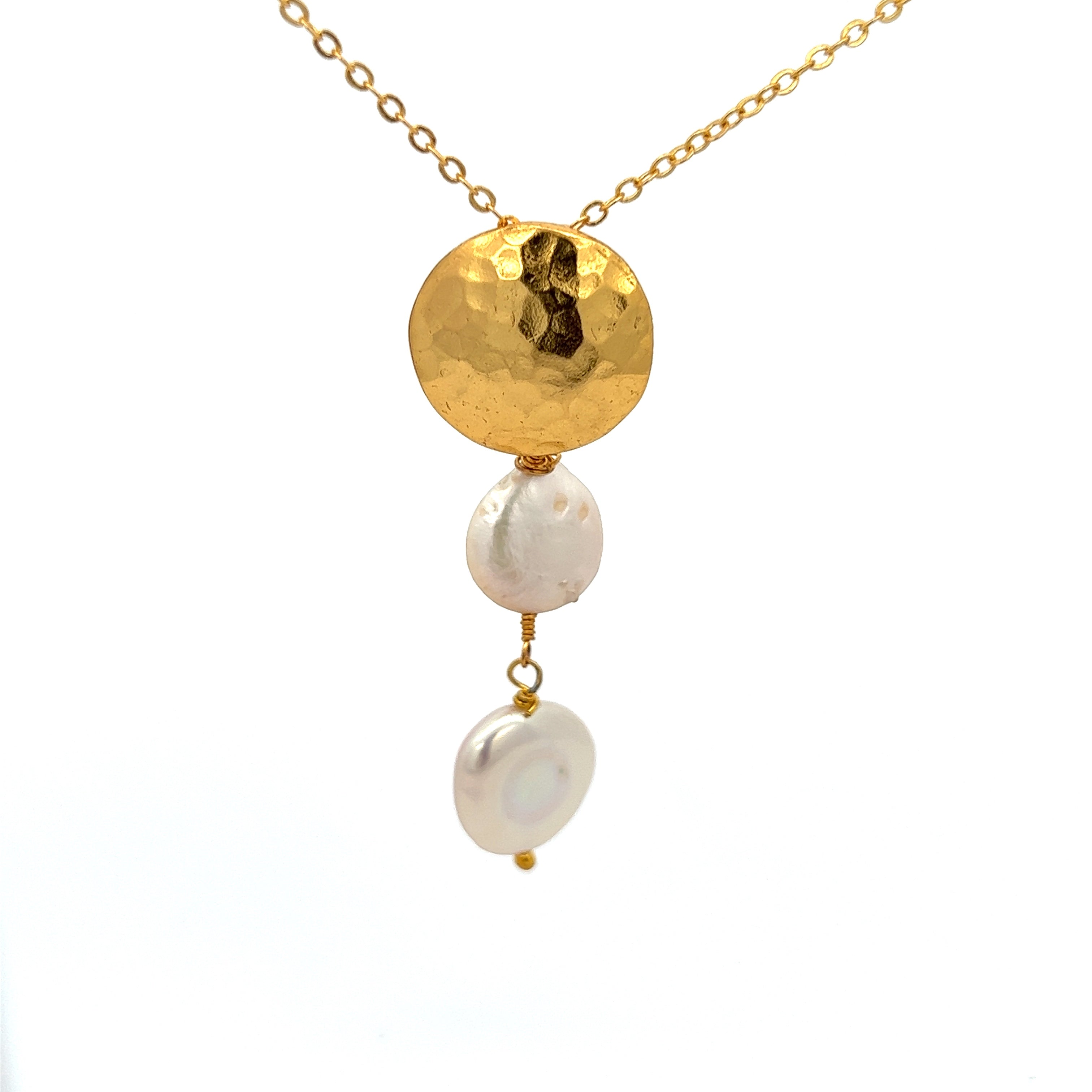 Kette, Messing vergoldet Barockperle
