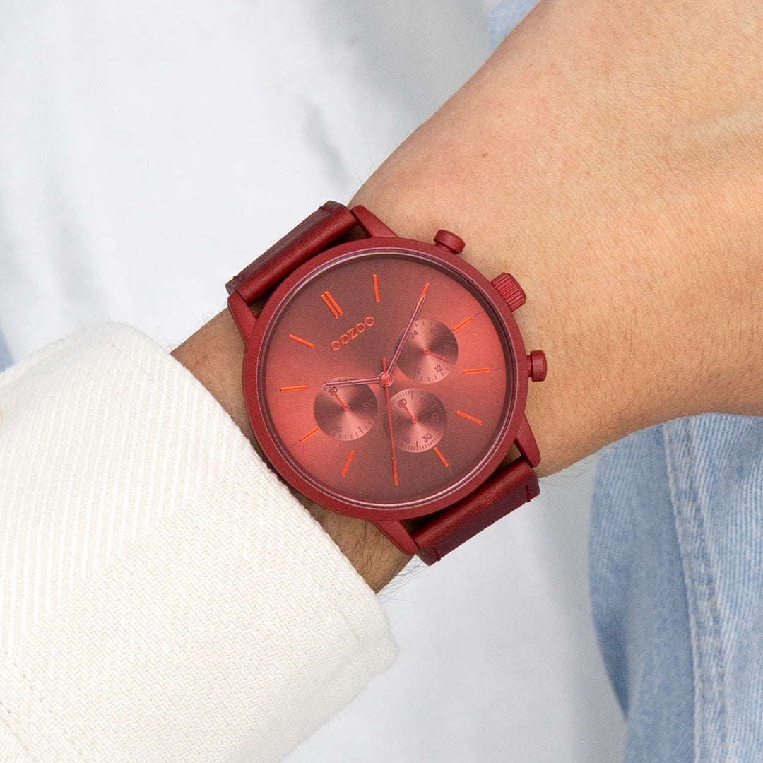 OOZOO Timepieces C11207 – Dahlienrote Uhr