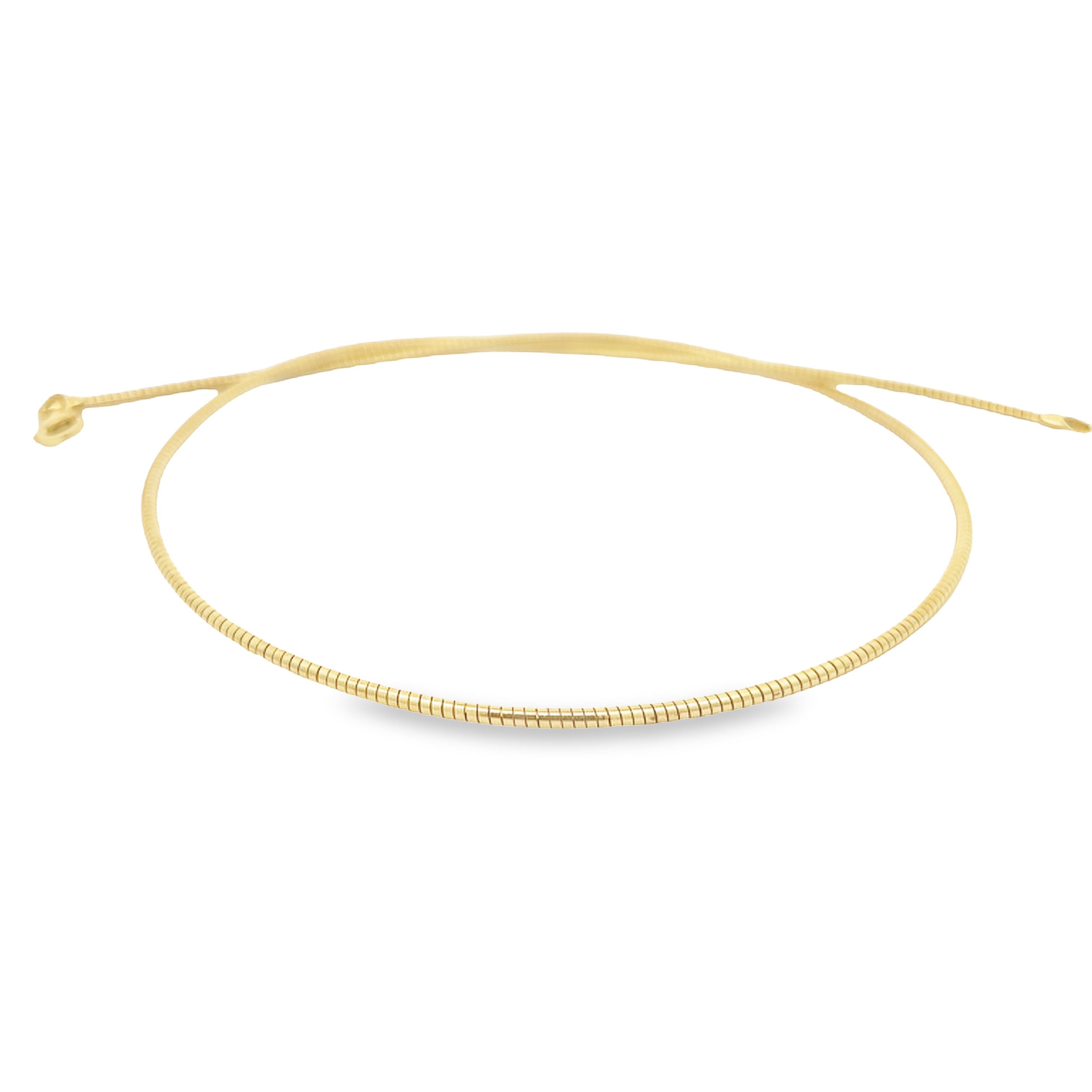 Silber Omega Reif vergoldet 45 cm - 1,9 mm
