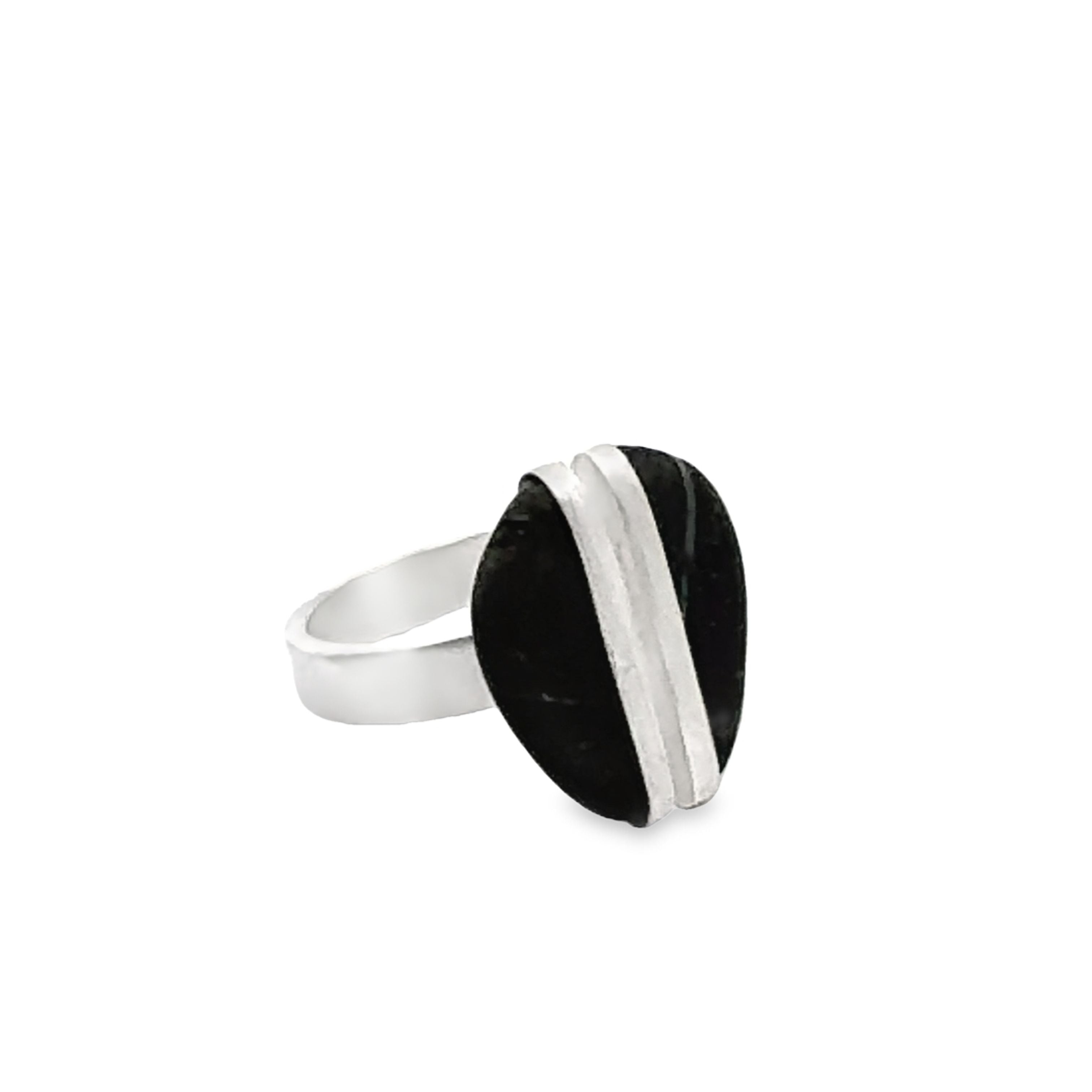 Kiesel Ring und Silber, verstellbar