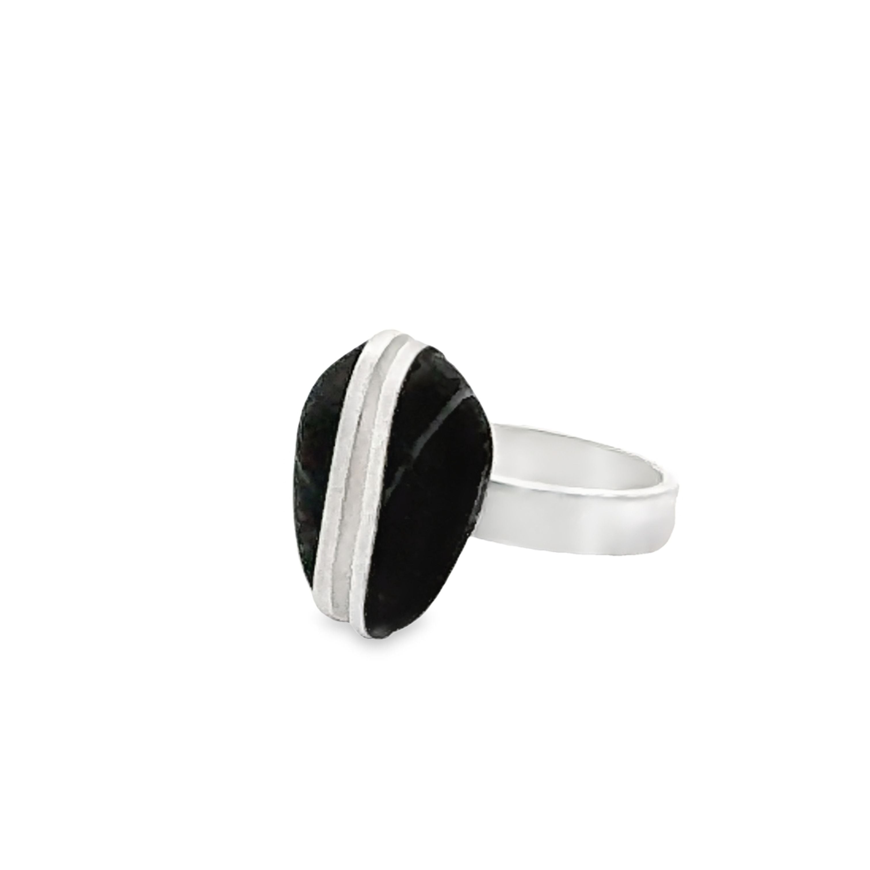 Kiesel Ring und Silber, verstellbar
