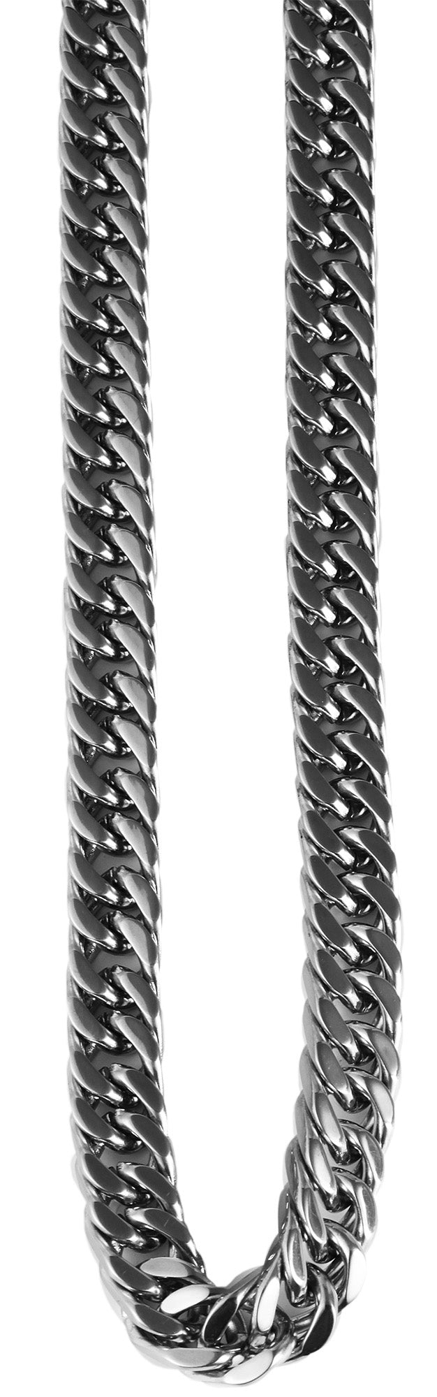 Flachpanzerkette, Edelstahl, silberfarben, Länge 60 cm, Breite 13mm, Stärke 5mm