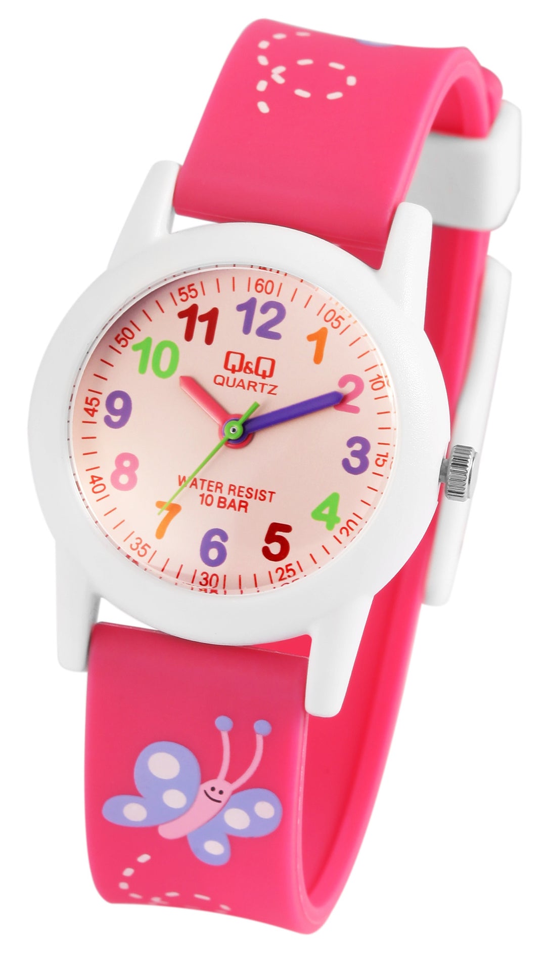 Q&Q Kinderuhr mit Silikonband,, 10 ATM wasserdicht