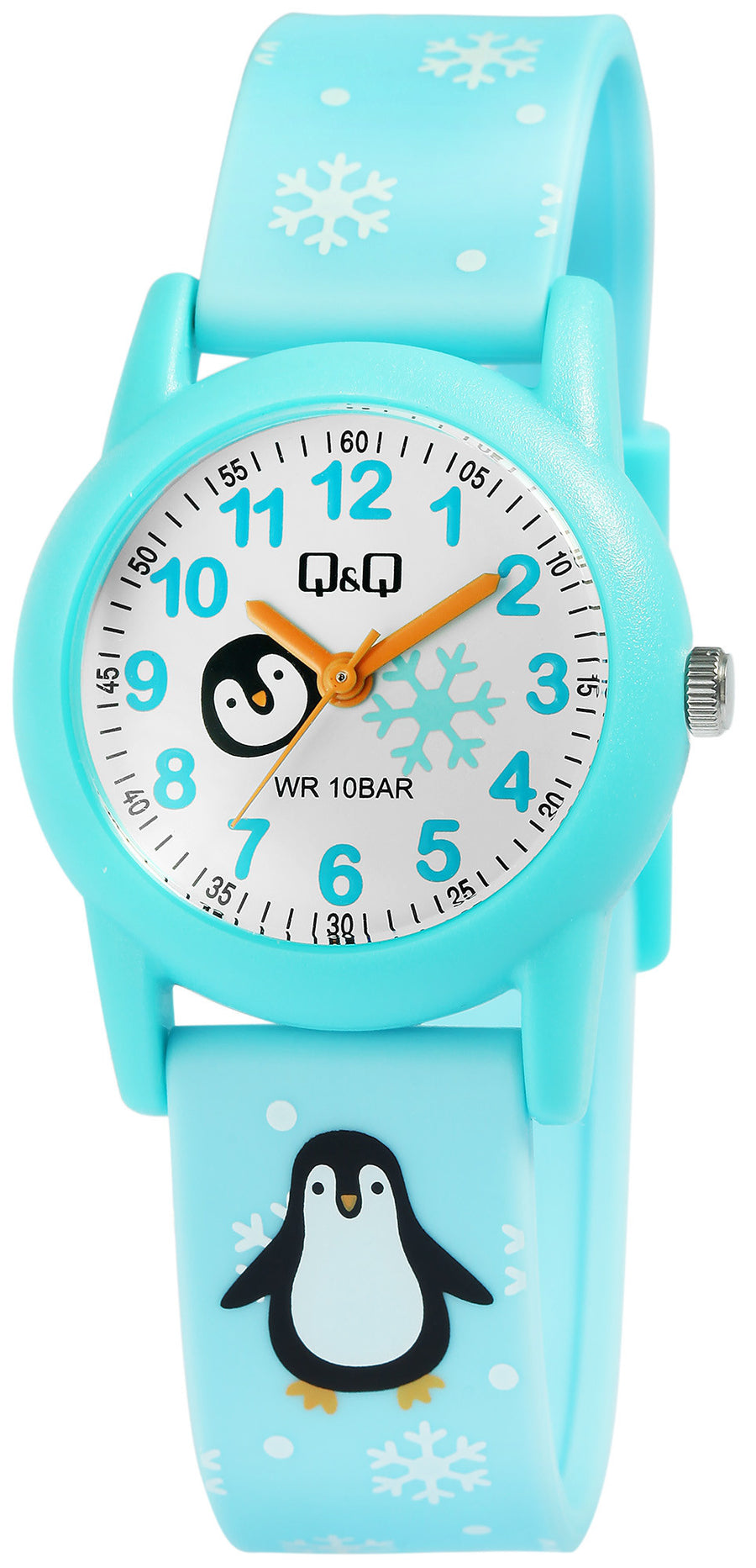 Q&Q Kinderuhr mit Silikonband,, 10 ATM wasserdicht