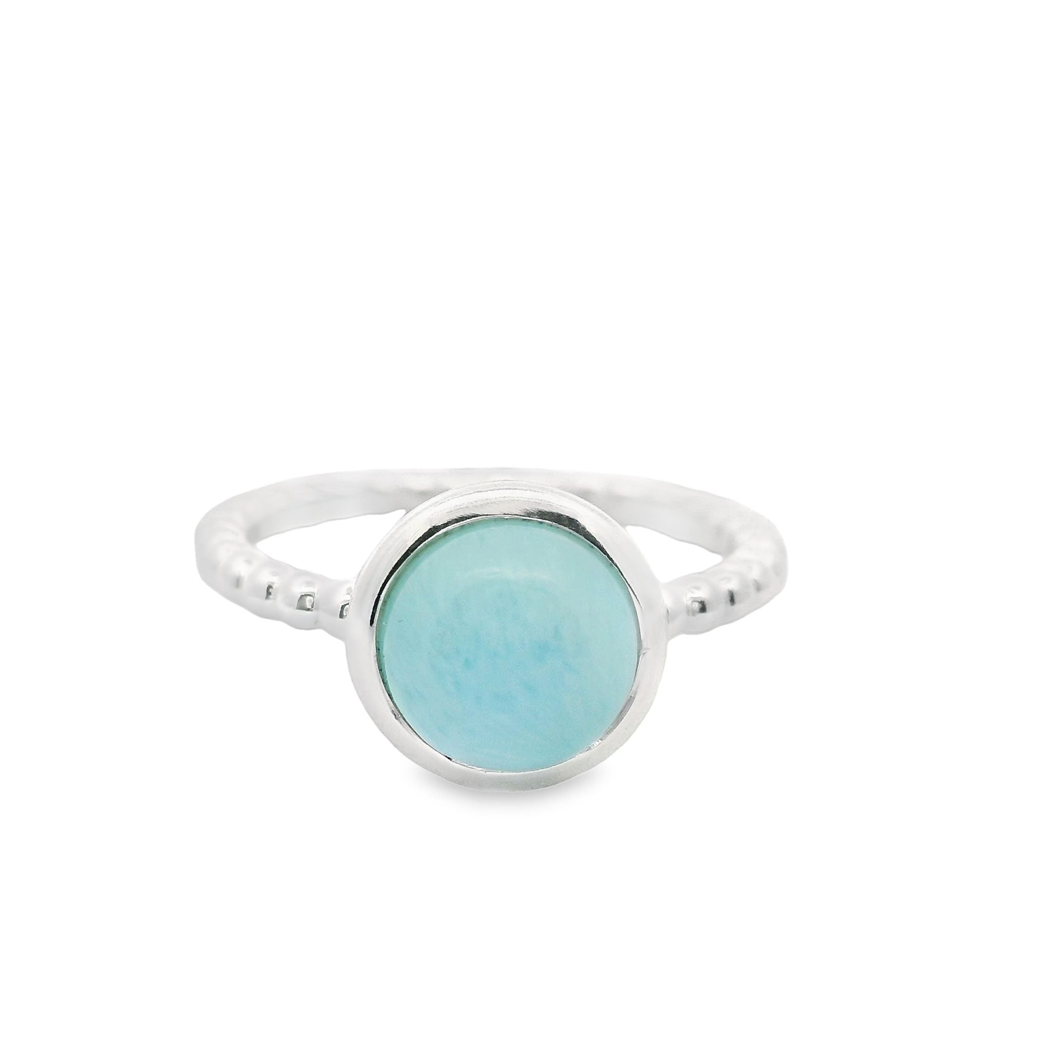 Larimar Silber Ring