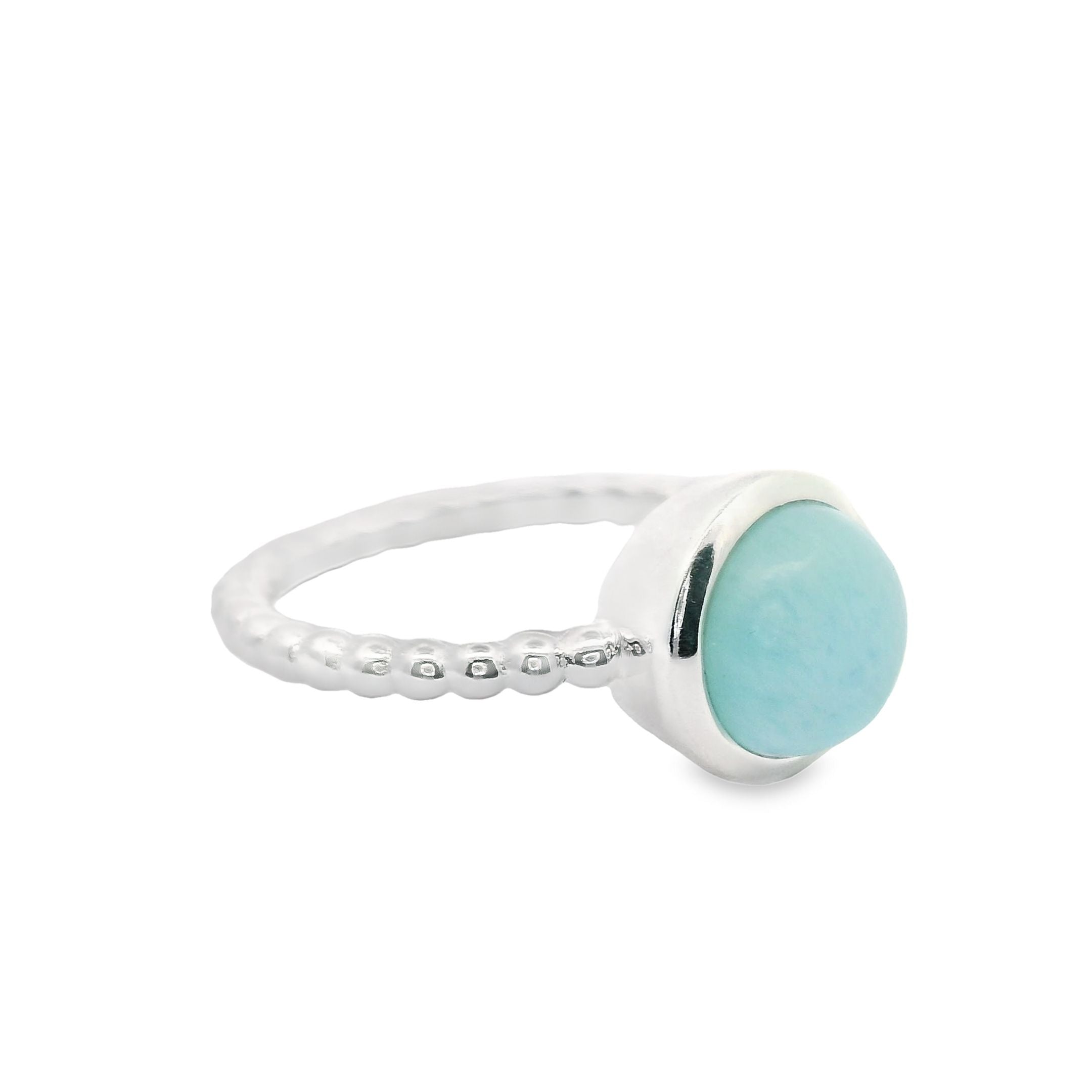 Larimar Silber Ring