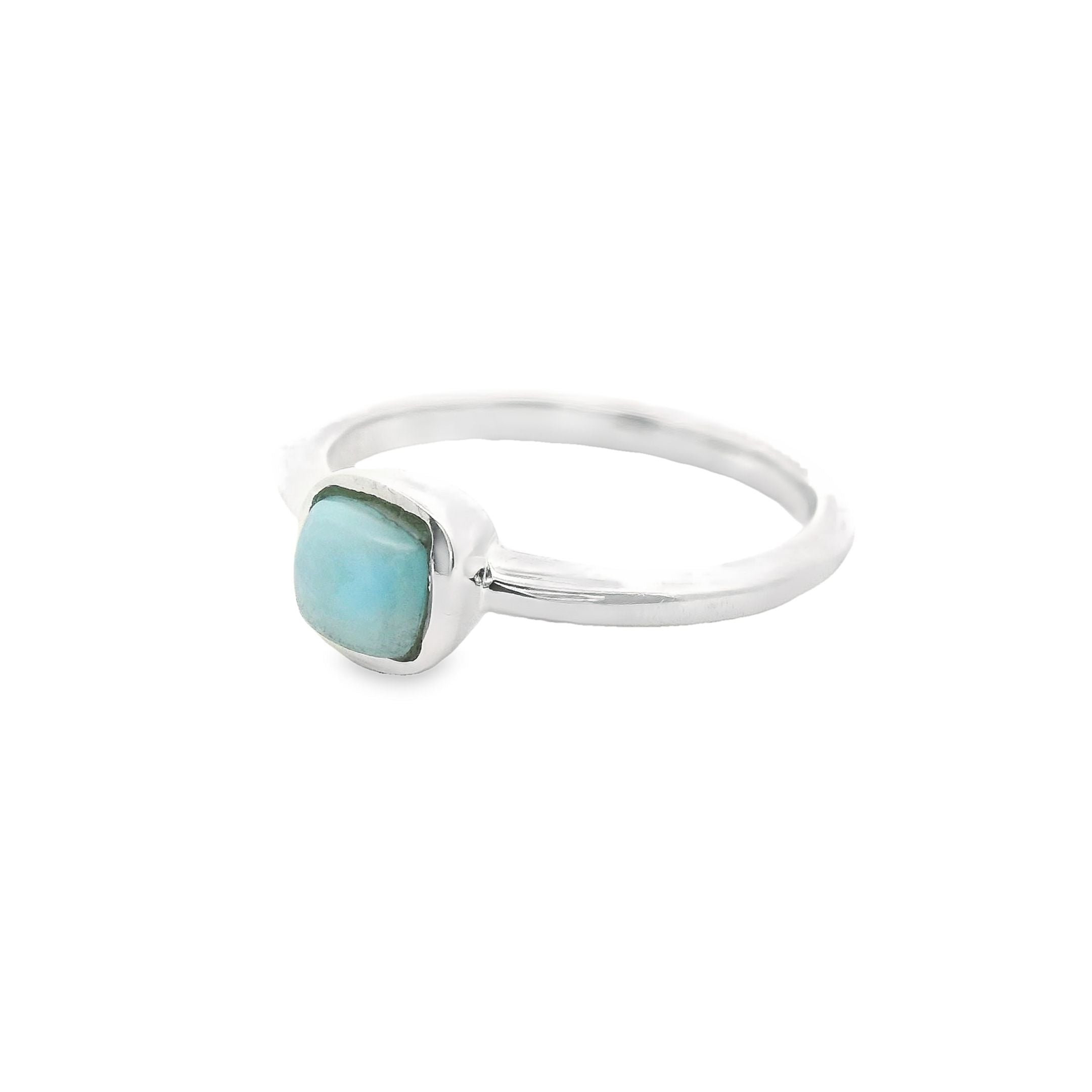 Larimar Silber Ring