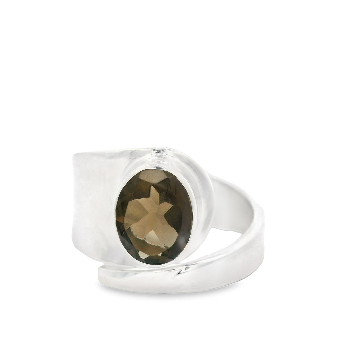 Rauchquarz Silber Ring