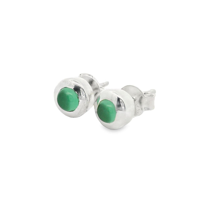 Chrysopras Silber Ohrstecker