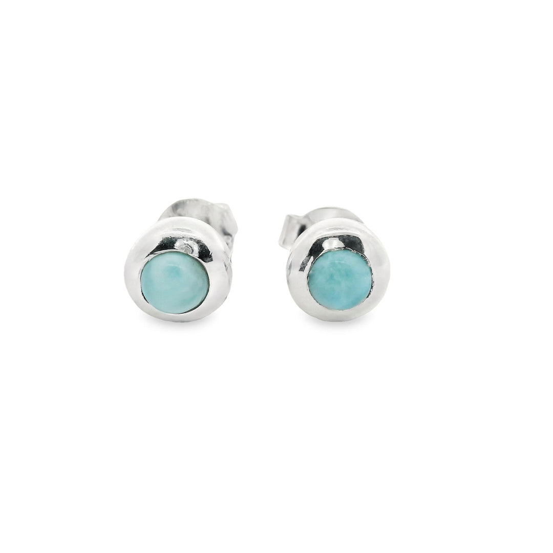 Larimar Silber Ohrstecker
