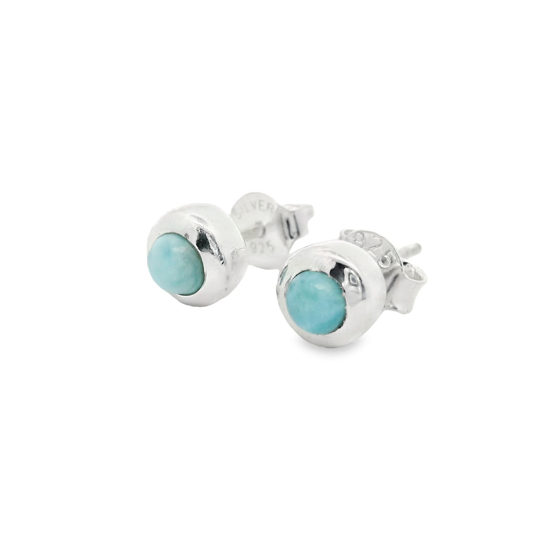 Larimar Silber Ohrstecker