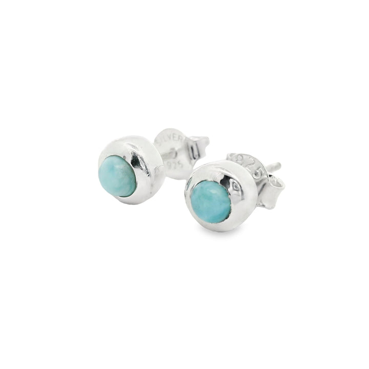 Larimar Silber Ohrstecker