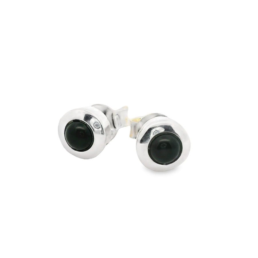 Onyx Silber Ohrstecker