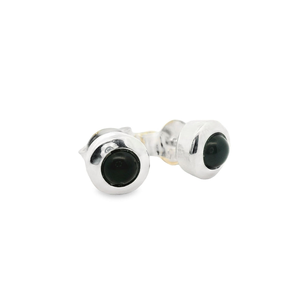 Onyx Silber Ohrstecker