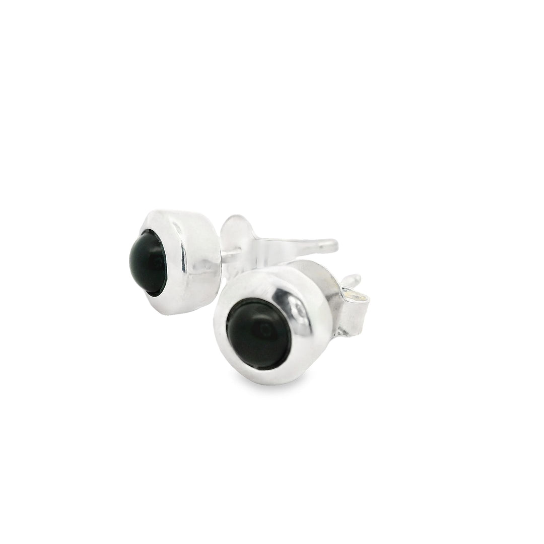 Onyx Silber Ohrstecker