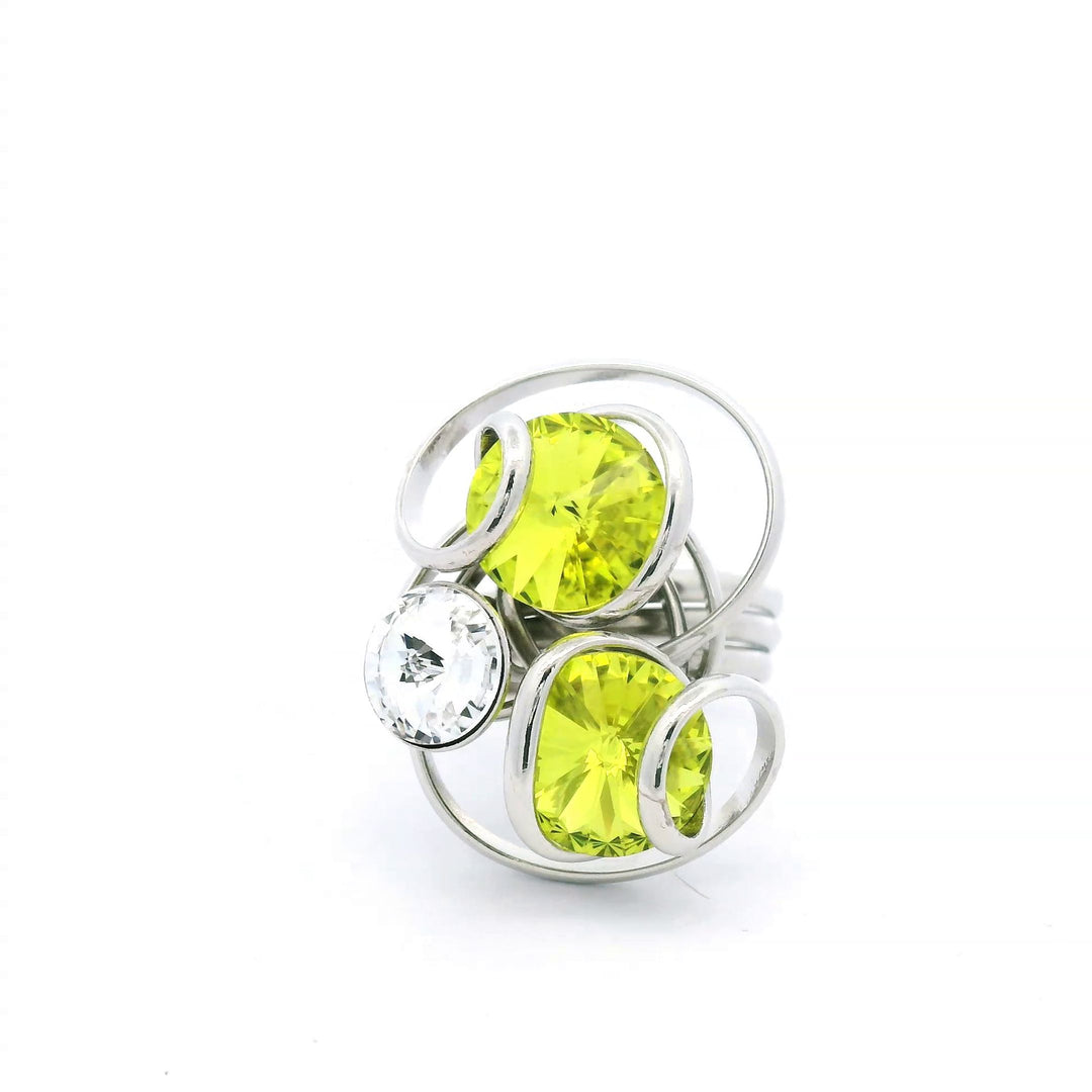 Ischia Ring in Citrus Green