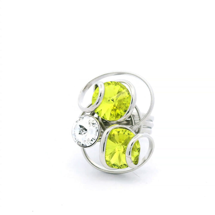 Ischia Ring in Citrus Green