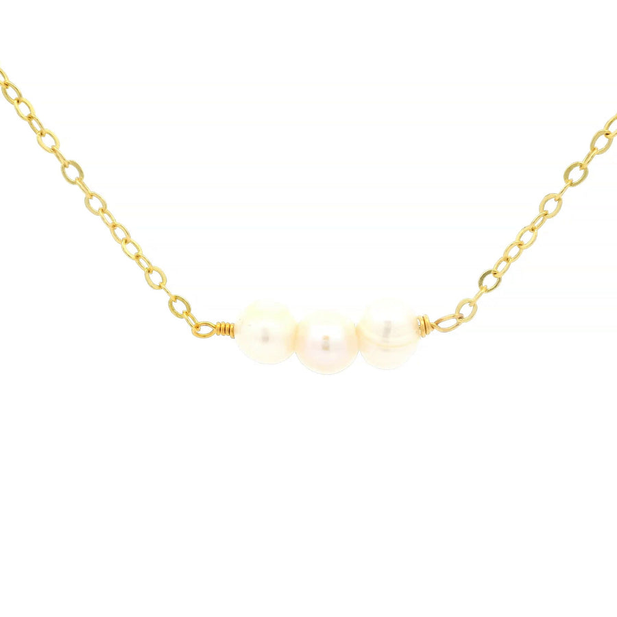 Kette aus Messing, vergoldet, Mini Barockperle