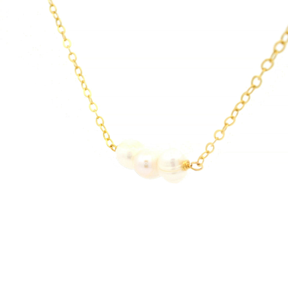 Kette aus Messing, vergoldet, Mini Barockperle