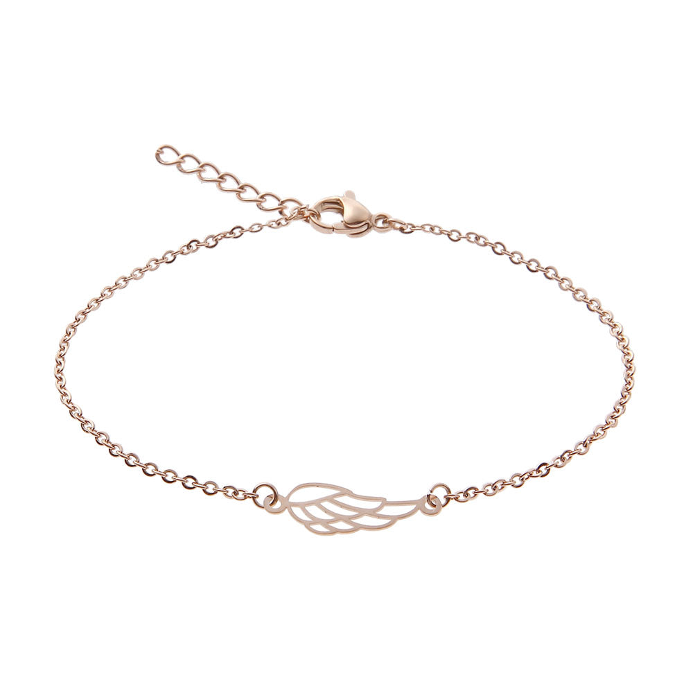 Armband - rosévergoldet - Engelsflügel