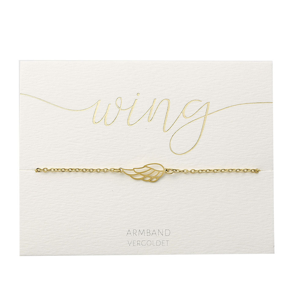 Armband - vergoldet - Engelsflügel