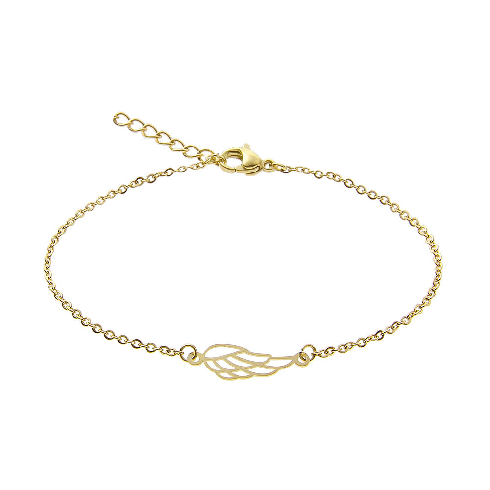 Armband - vergoldet - Engelsflügel
