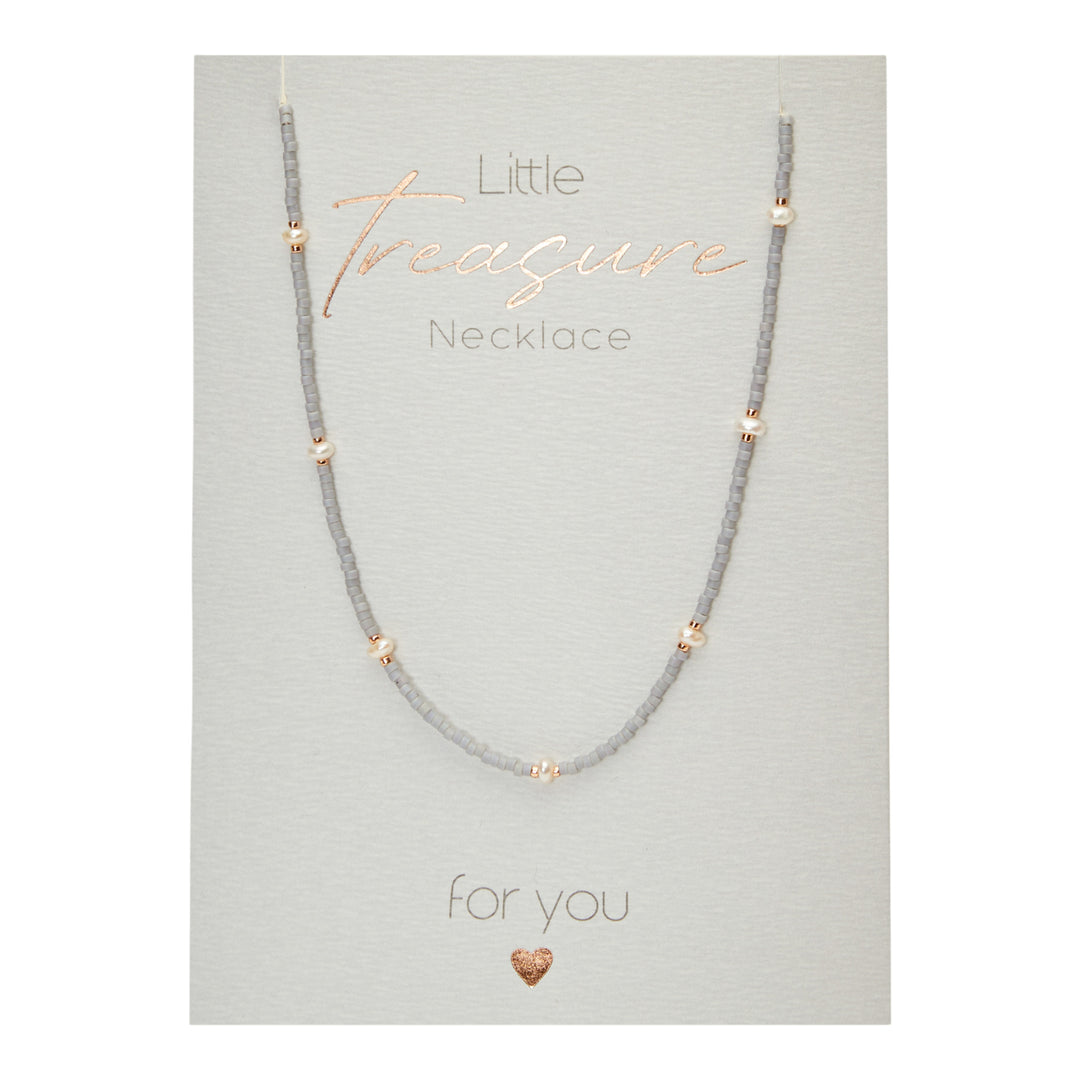 Halskette - "Little Treasure" - grau