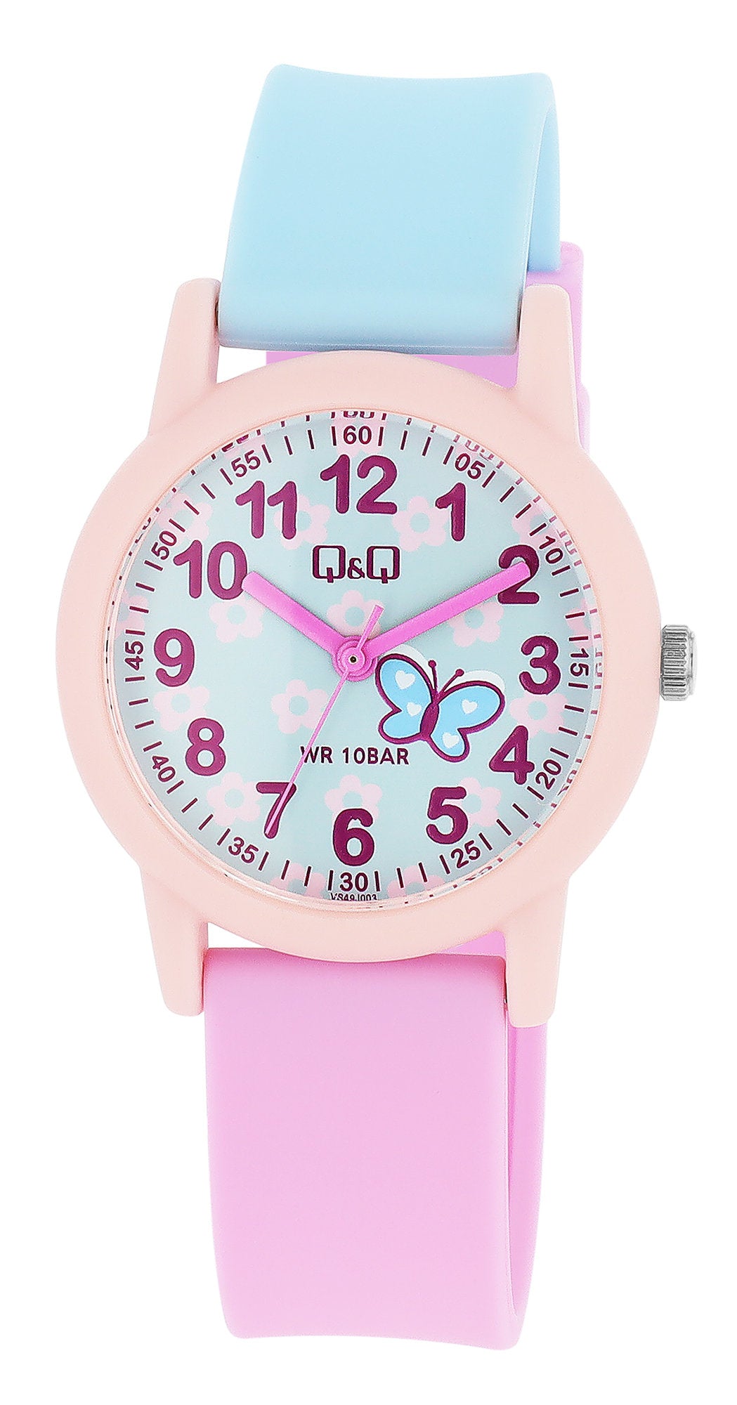 Q&Q Kinderuhr mit Silikonband,, 10 ATM wasserdicht