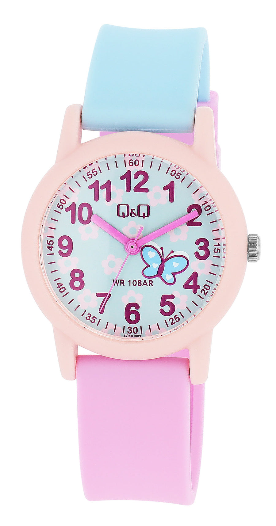 Q&Q Kinderuhr mit Silikonband,, 10 ATM wasserdicht
