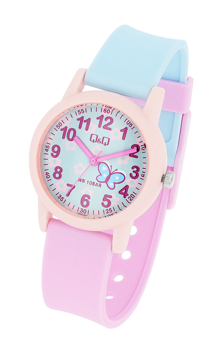 Q&Q Kinderuhr mit Silikonband,, 10 ATM wasserdicht