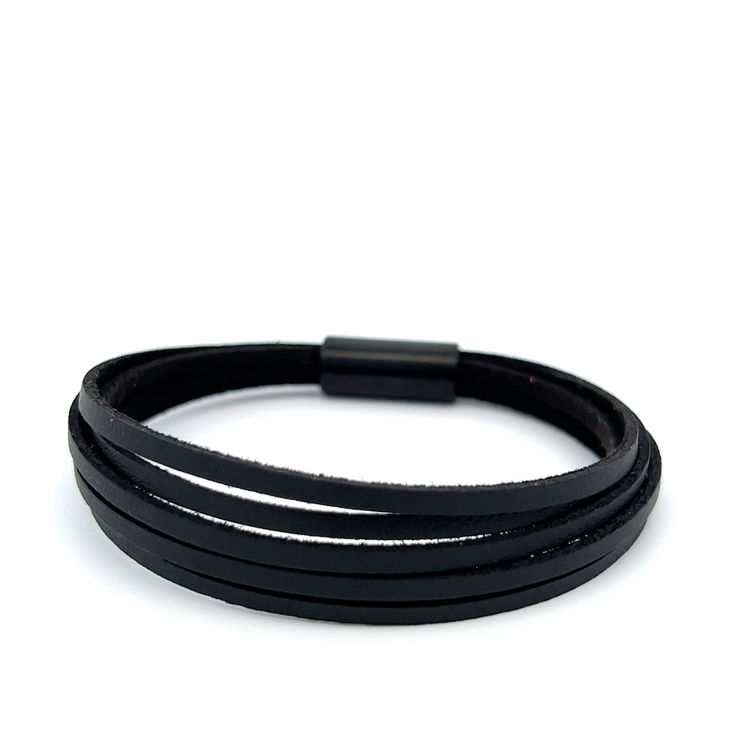 Schwarz e  kOmMa5 einfach gewickeltes Armband