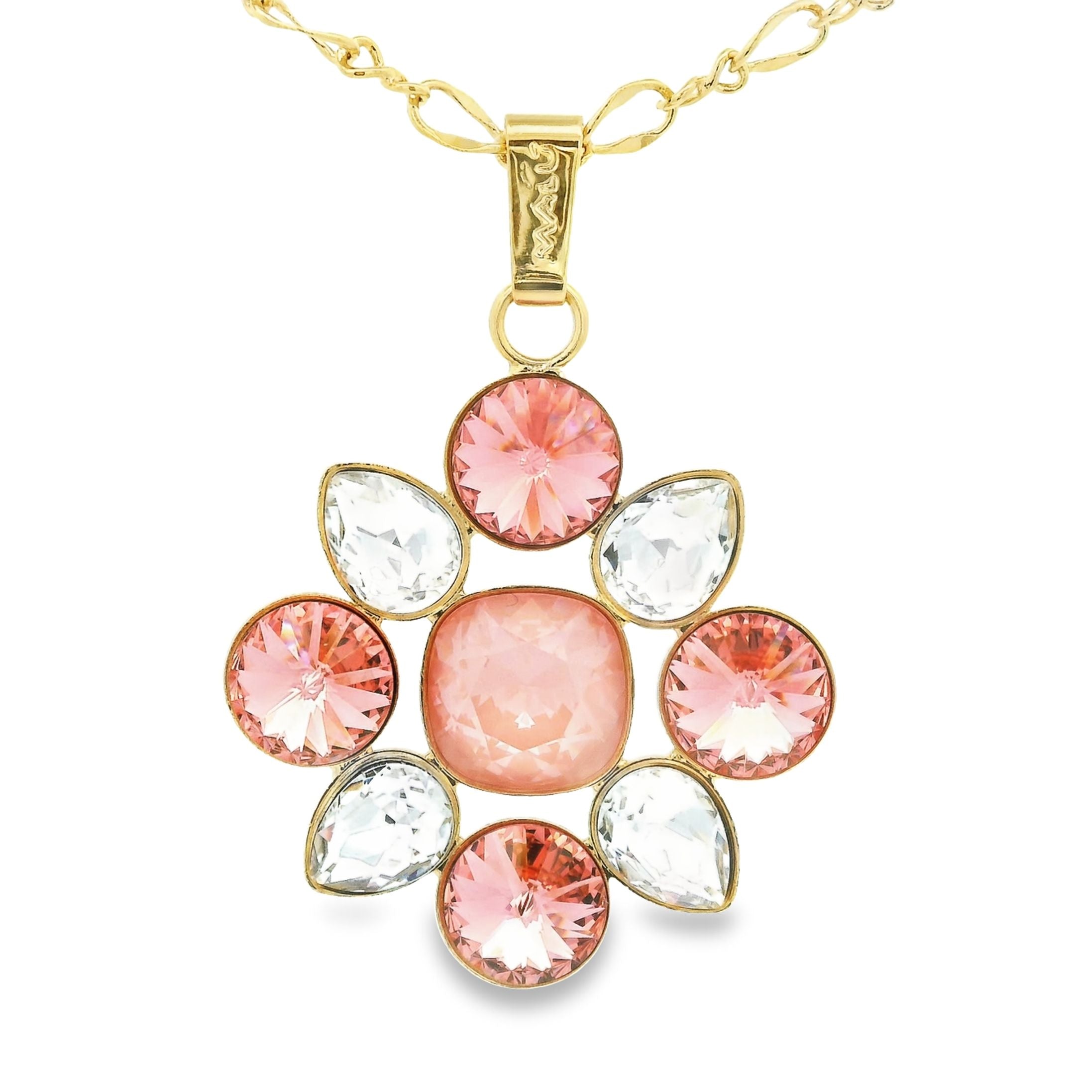 Rose Peach - Mercurio Anhänger mit Halskette