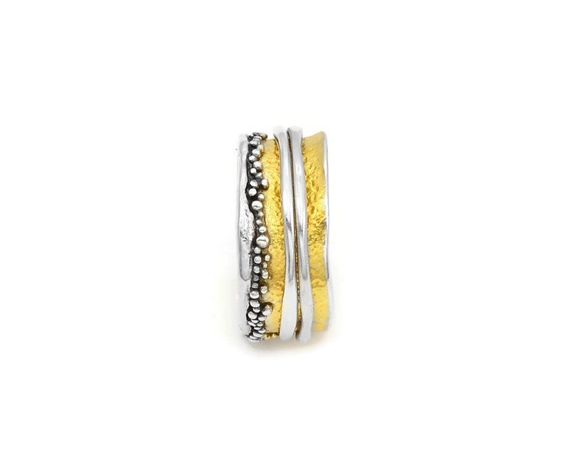 Ring Silber vergoldet und geschwärzt