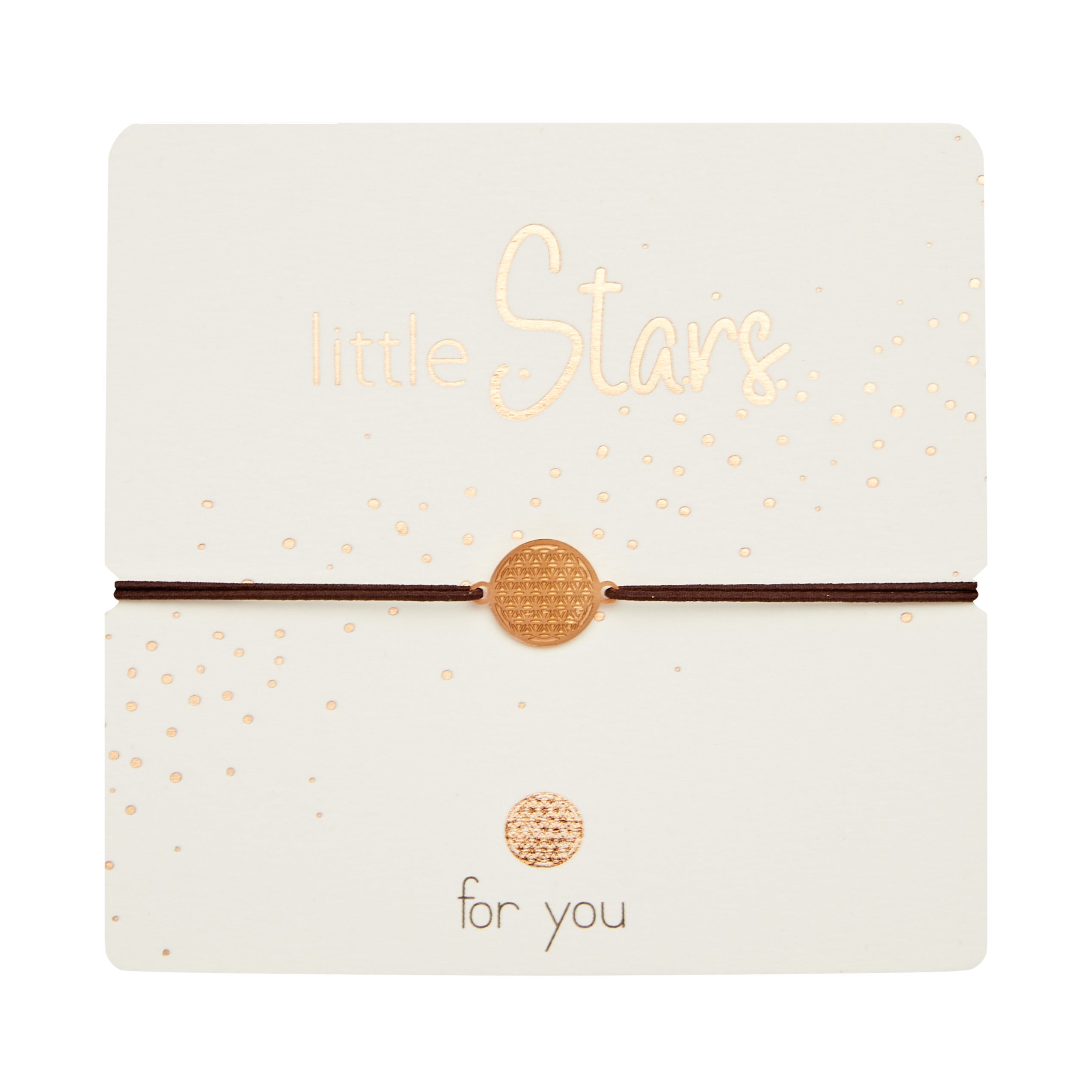Armband - "Little Stars" - rosévergoldet - Blume des Lebens
