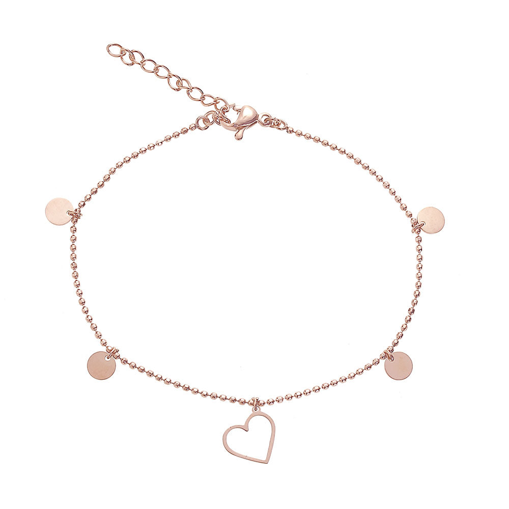 Armband - Beautiful - Herz - rosévergoldet
