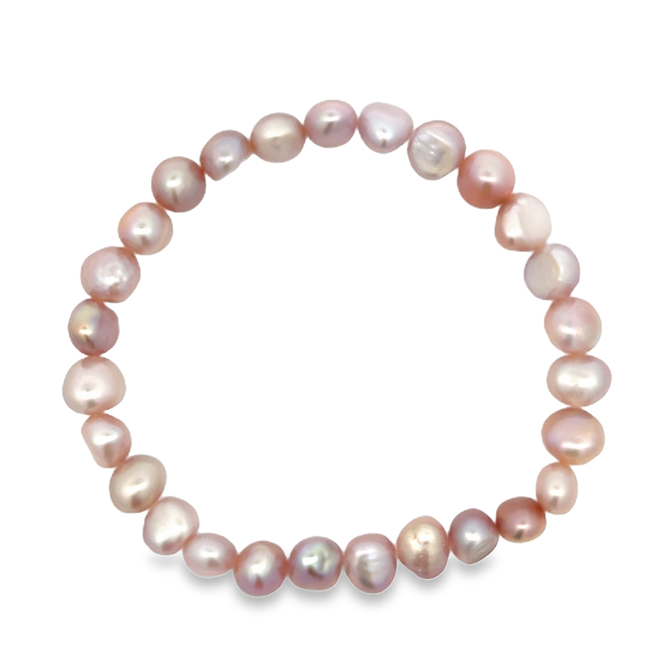 Süsswasserperle elastisches Armband, rosa
