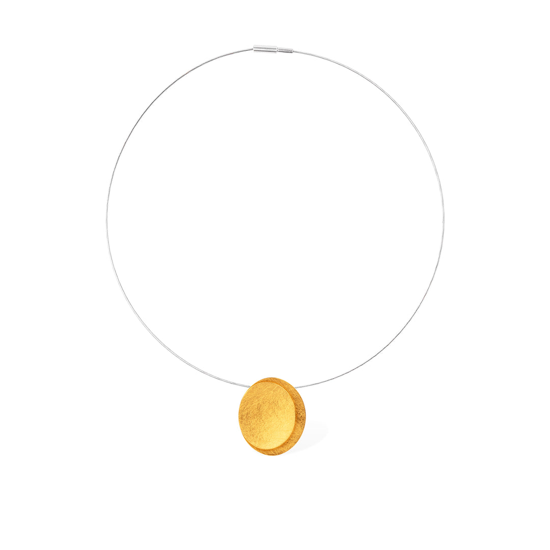 Collier mit Silberanhänger, vergoldet