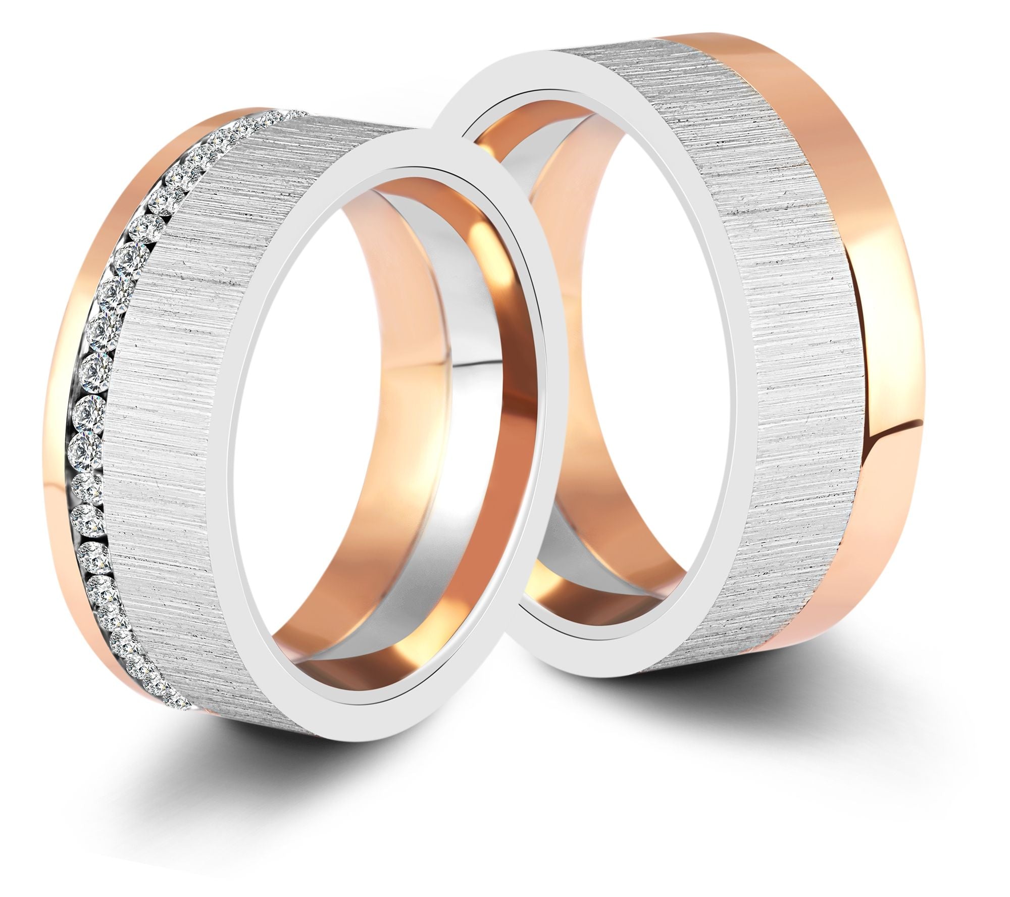 Akzent Herren-Partnerring aus Edelstahl, Gr. 62