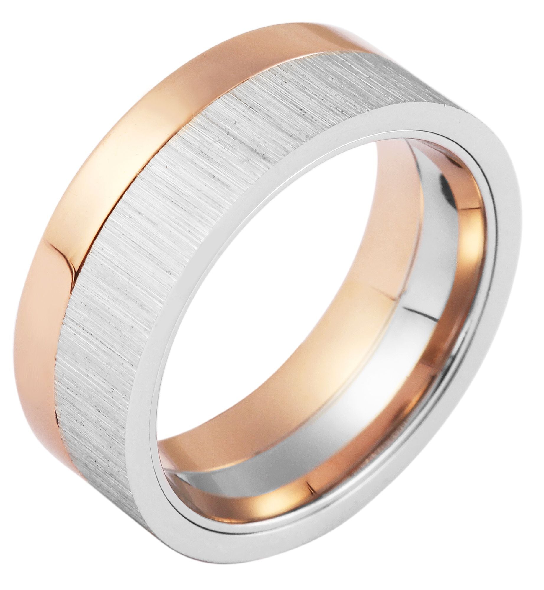Akzent Herren-Partnerring aus Edelstahl, Gr. 60