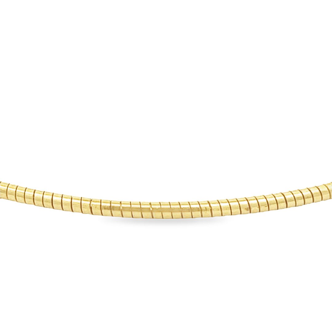 Silber Omega Reif  vergoldet 50 cm - 1,9 mm
