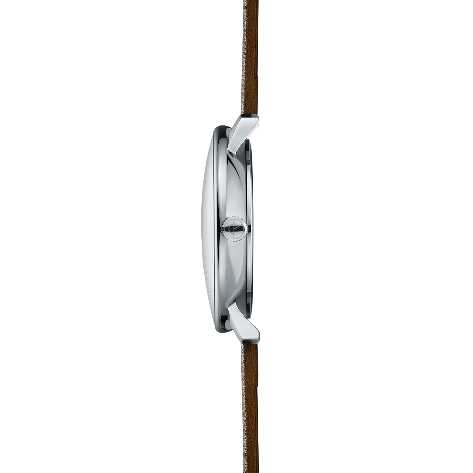 Naos weiss silber / Premium dunkelbraun - 38 mm Quarz