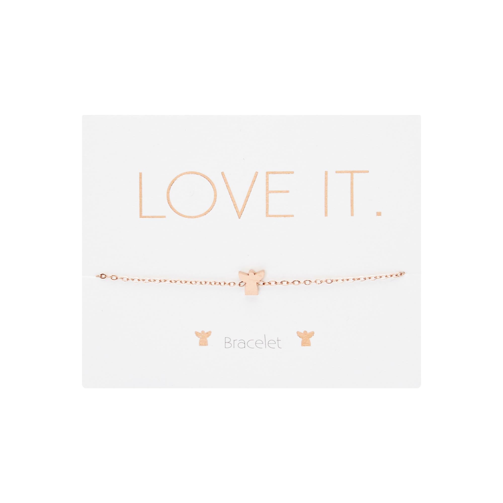 Armband Love it. - rosévergoldet- Schutzengel