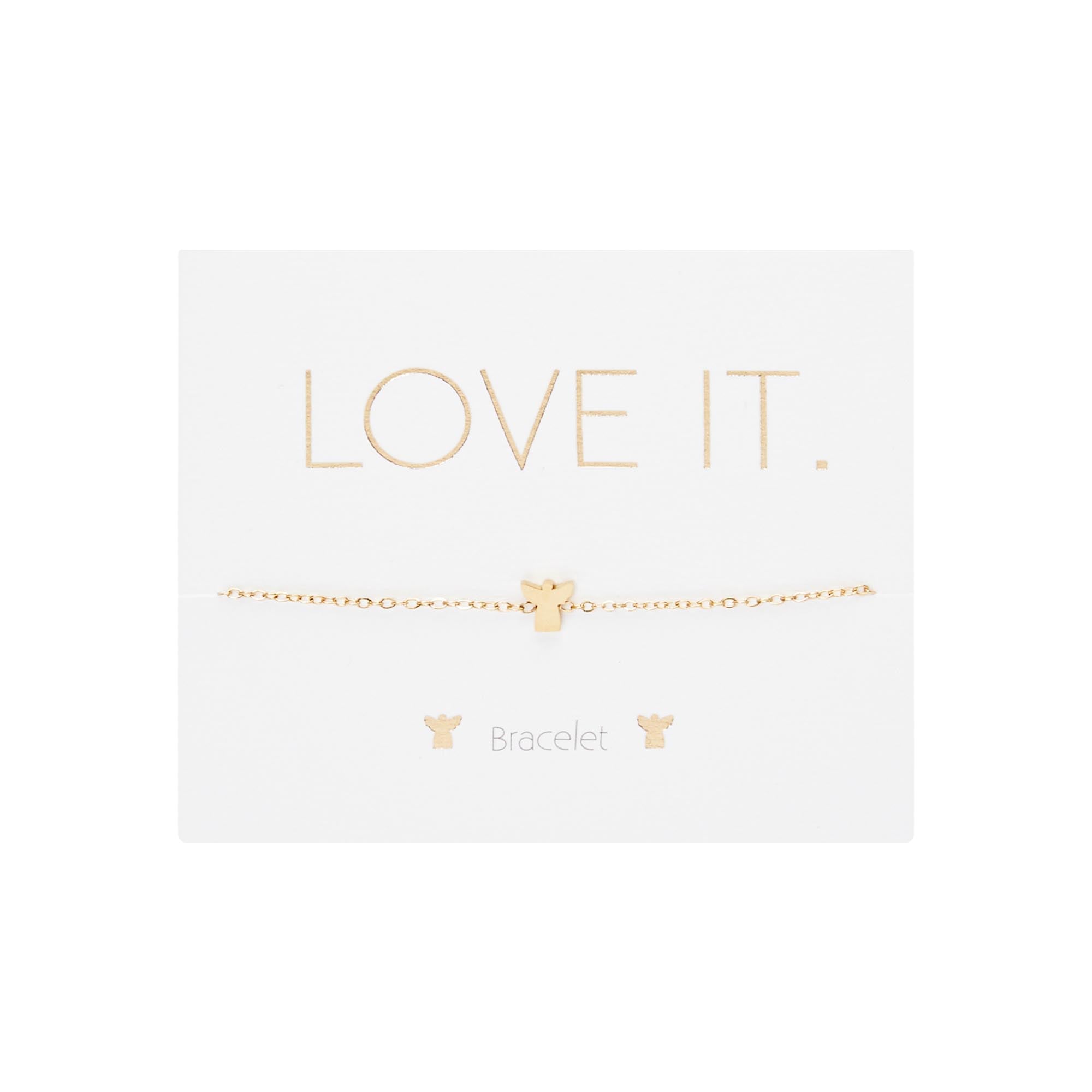 Armband Love it. - vergoldet - Schutzengel