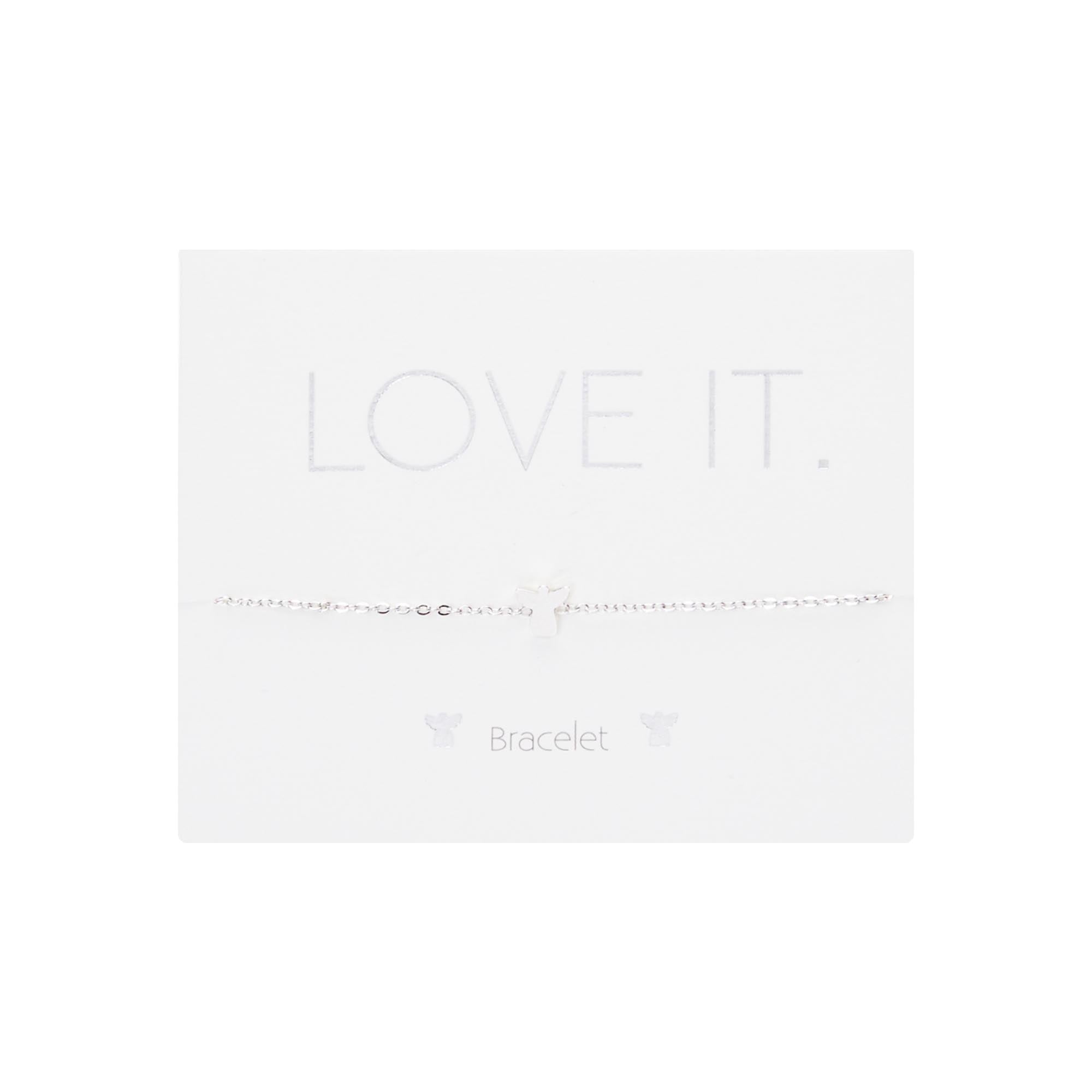 Armband Love it. - versilbert - Schutzengel