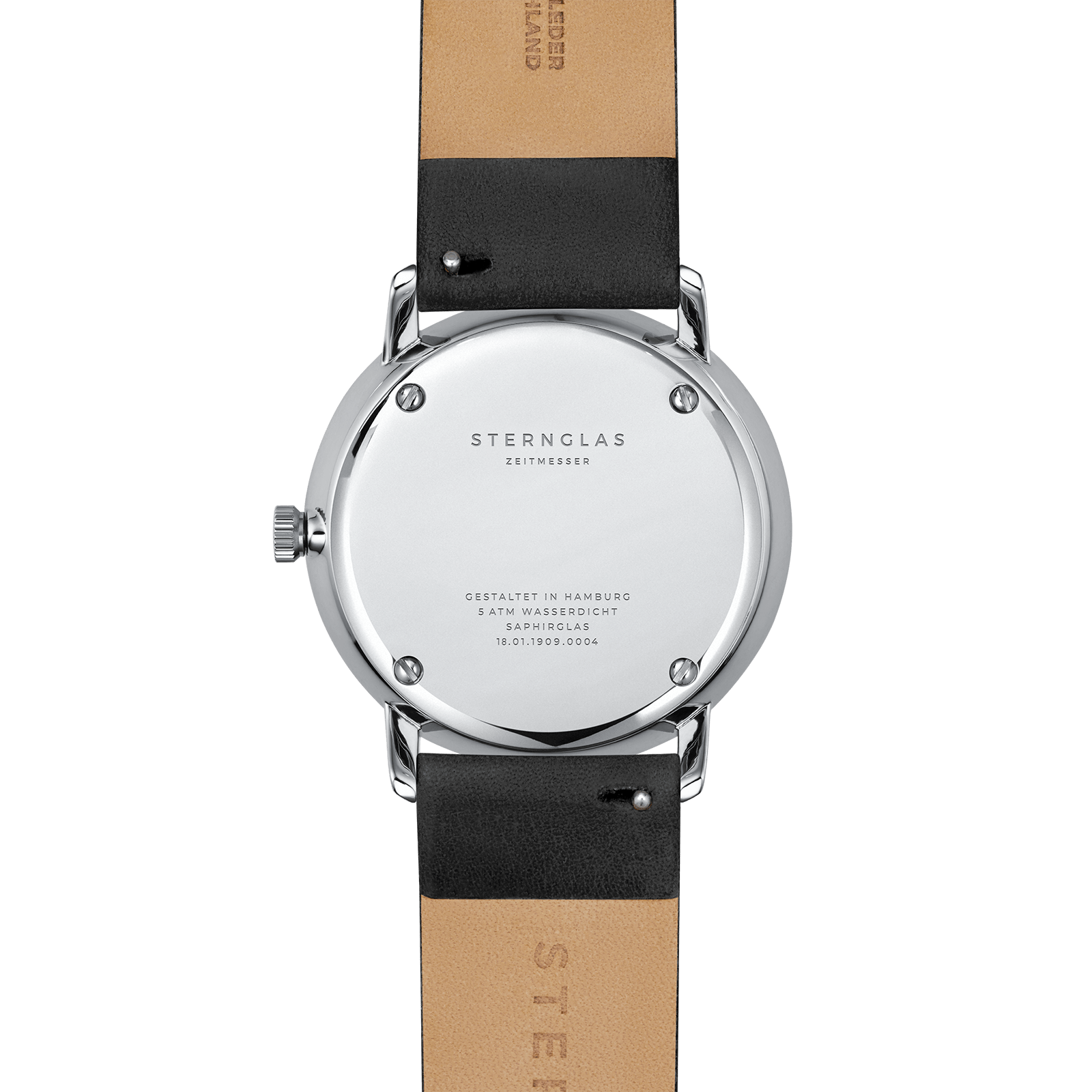 Naos weiss silber / Premium schwarz - 38 mm Quarz