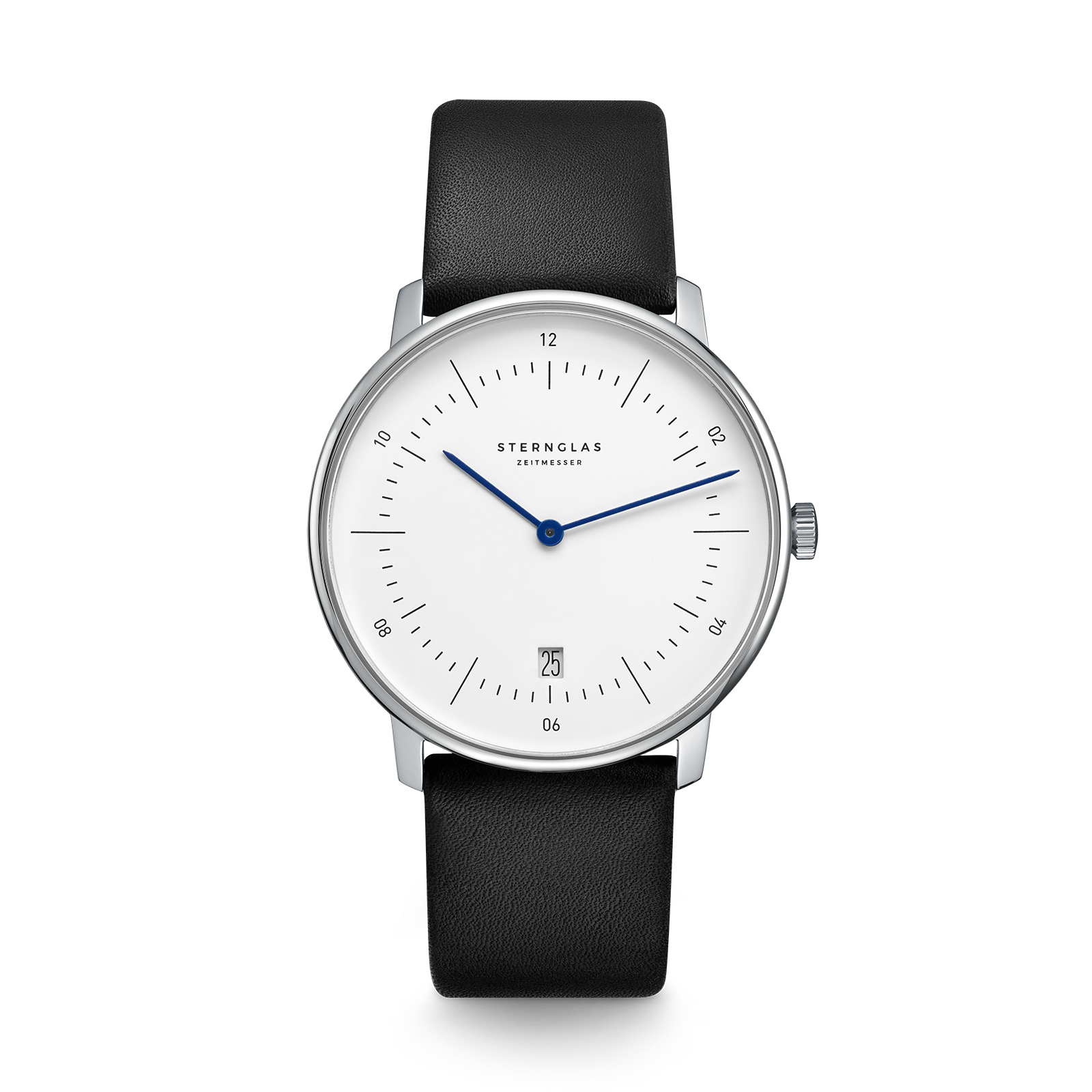 Naos weiss silber / Premium schwarz - 38 mm Quarz
