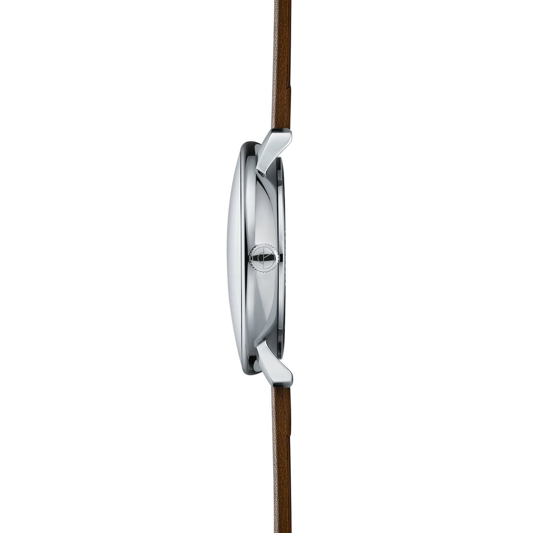 Naos türkis silber / Premium dunkelbraun - 38 mm Quarz
