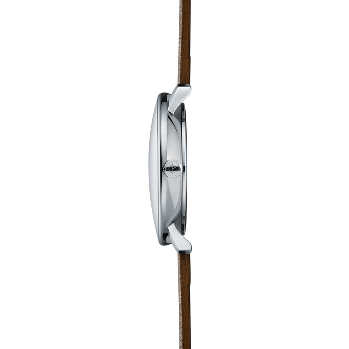 Naos türkis silber / Premium dunkelbraun - 38 mm Quarz